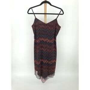 xhilaration y2k striped mini asymmetrical slip dress